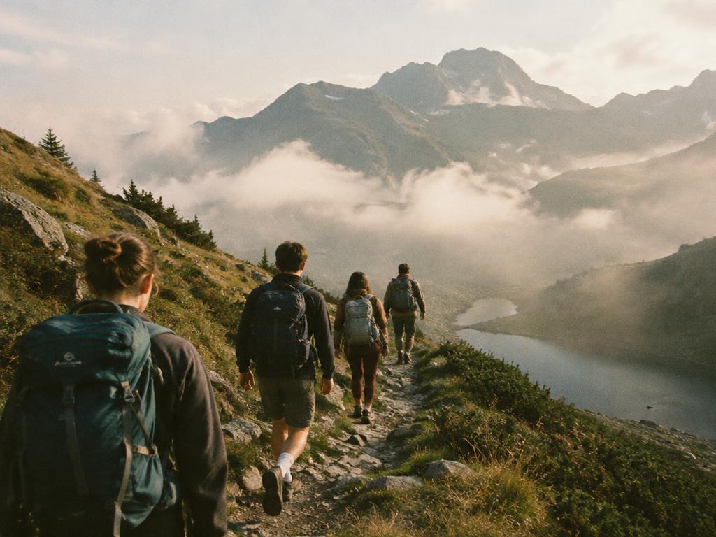 Excursió en grup per la muntanya